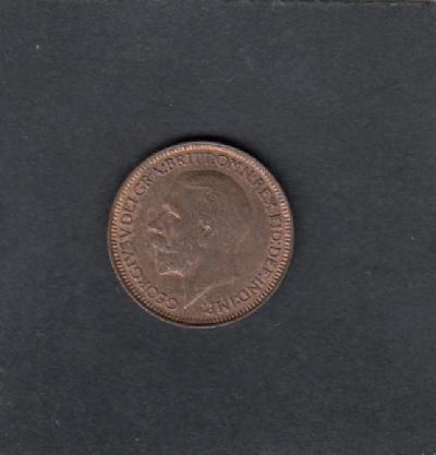 Beschrijving: 1 Farthing GEORGIUS V